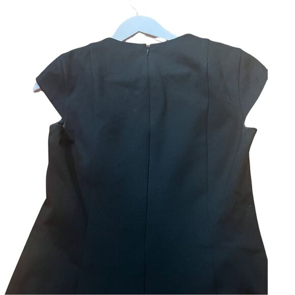 Akris Punto NWOT Cap Sleeve Faux-Leather Trim Dress - Picture 7 of 9